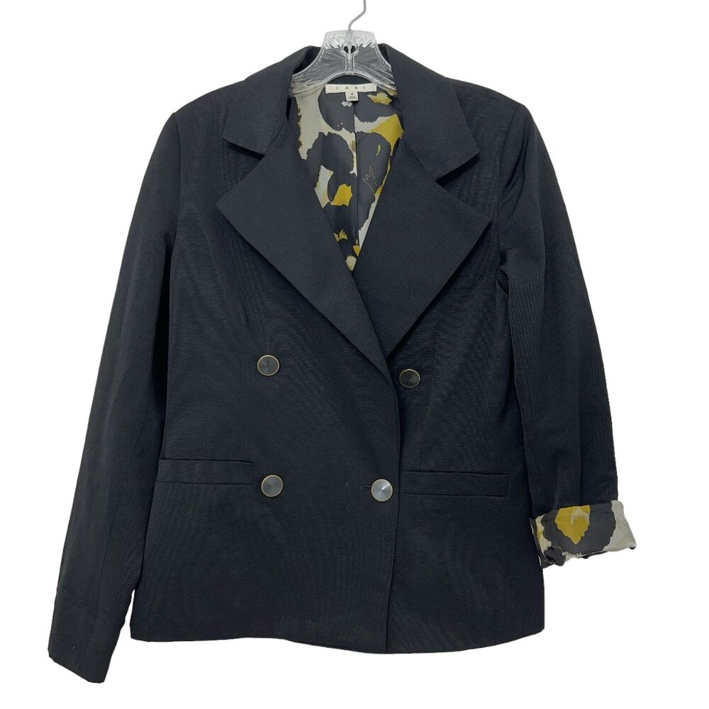 Cabi Luxe Tux Leopard Print Lined Double Breasted… - image 1